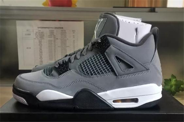 aj4 cool grey開箱測評 aj4酷灰復(fù)刻開箱實物圖