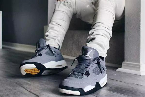 aj4 cool grey開箱測評 aj4酷灰復(fù)刻開箱實物圖