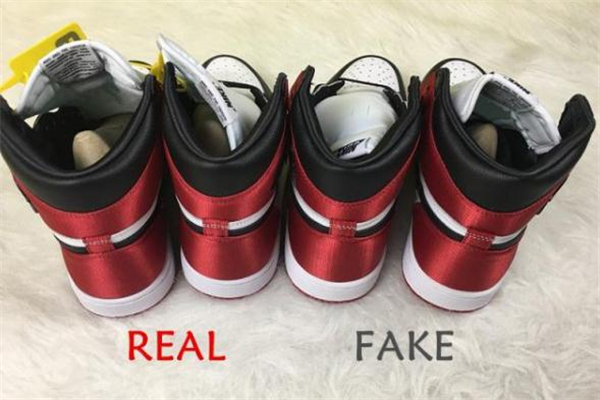 aj1紅絲綢真假對比 aj1紅絲綢黑腳趾真假鑒定