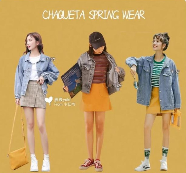 牛仔外套搭配圖片女 女生牛仔外套搭配圖片欣賞