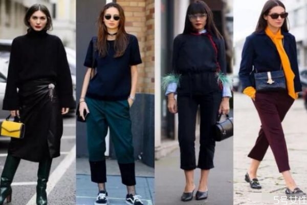 黑色衣服如何搭配 黑色上衣怎么搭配下身 黑色衣服如何搭配 黑色上衣怎么搭配下身