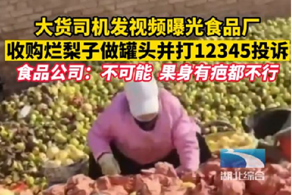 拉貨司機曝光食品廠用爛梨做罐頭 水果罐頭是健康食品嗎 拉貨司機曝光食品廠用爛梨做罐頭 水果罐頭是健康食品嗎