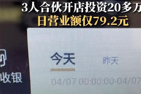 3年輕人20萬開店日營業(yè)額僅79元 創(chuàng)業(yè)要注意哪些方面 3年輕人20萬開店日營業(yè)額僅79元 創(chuàng)業(yè)要注意哪些方面